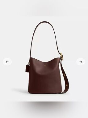 Brand New COACH Bleecker Bucket Bag in Brass/Maple